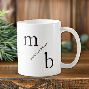 Monogram Minimal Simple Mug