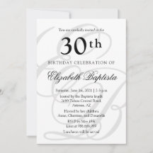 Monogram Minimalist 30th Birthday Party