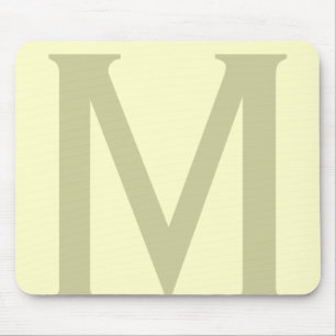 Monogram Minimalist Add Your Name Initial Modern Mouse Mat