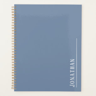 Monogram minimalist blue planner