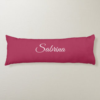 Monogram minimalist cherry rose pink body cushion