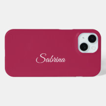 Monogram minimalist cherry rose pink
