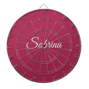 Monogram minimalist cherry rose pink dartboard