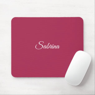 Monogram minimalist cherry rose pink mouse mat