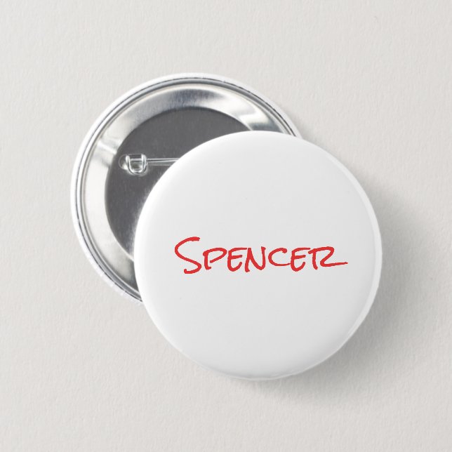 Monogram minimalist custom name  6 cm round badge (Front & Back)