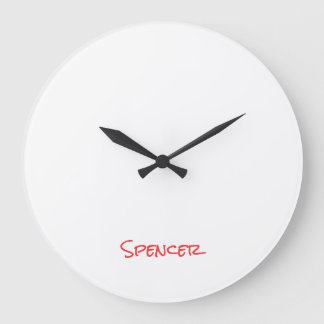 Monogram minimalist custom name  large clock