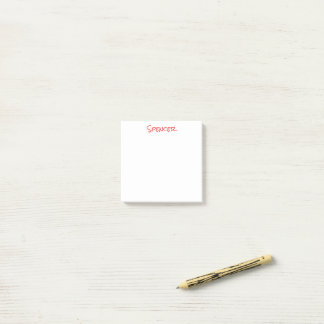 Monogram minimalist custom name  post-it notes