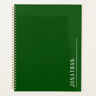Monogram minimalist green planner