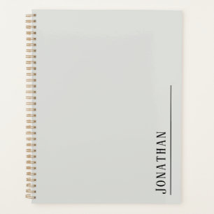 Monogram minimalist light grey  planner