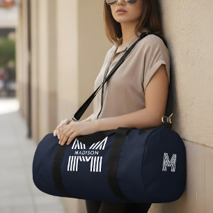 Monogram Minimalist Retro  Duffle Bag