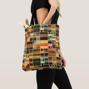 Monogram Modern Art Pattern Designer Tote Bag