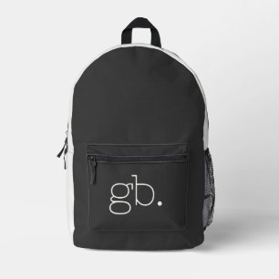 Monogram Modern Black Printed Backpack