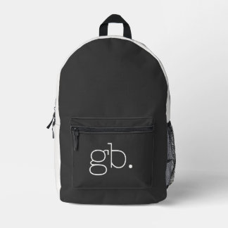 Monogram Modern Black Printed Backpack