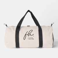 Monogram Modern Blush Pink Stylish Script Name