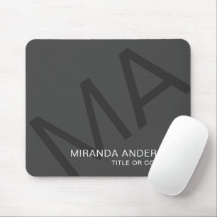 Monogram Modern Bold Typography Professional  Mouse Mat