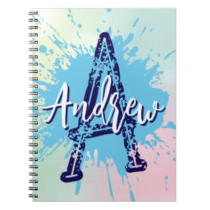 Monogram Modern Boy Preppy Back-To-School Notebook