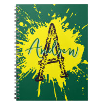 Monogram Modern Boy Preppy Back-To-School Notebook