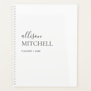 Monogram Modern Chic Script Calligraphy Planner