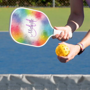 Monogram Modern Colourful Template Custom Pickleball Paddle