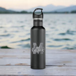 Monogram Modern Cool Grunge Add Your Name 710 Ml Water Bottle<br><div class="desc">Get ready for school! Add your monogram and name. This design is timeless,  modern and grunge.</div>
