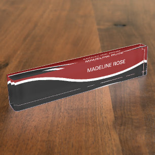 Monogram Modern Desk Plaque Executive Design Nameplate