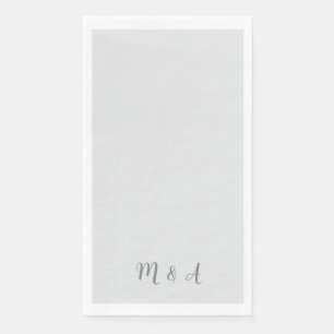 Monogram Modern Elegant 25th Anniversary Party Napkin