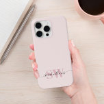 Monogram Modern Elegant Chic Script Name<br><div class="desc">Monogram Modern Elegant Chic Script Name Personalised iPhone Case</div>
