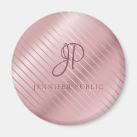 Monogram Modern Elegant Rose Gold Template