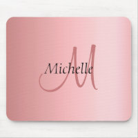 Monogram Modern Elegant Rose Gold Template