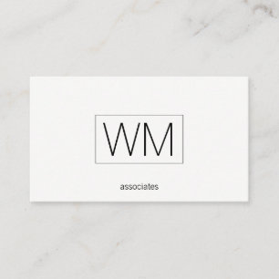 Monogram Modern Executive Business Card