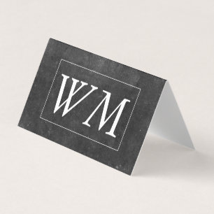 Monogram   Modern Executive (Slate) Business Card