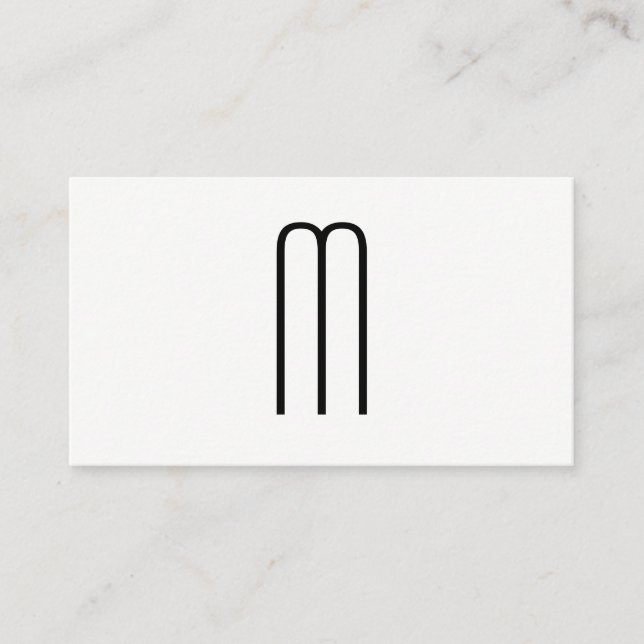 Monogram | Modern Font Business Card (Front)