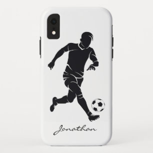 Monogram Modern Football Soccer Player Sports iPhone XR Case