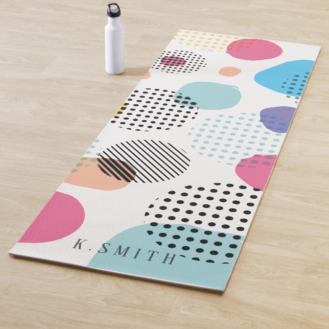 Monogram Modern Geometric Circular Pattern Yoga Mat (In Situ)