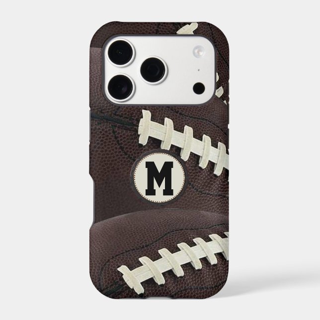Monogram Modern Graphic Football iPhone (Back)