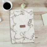 Monogram Modern Marble Faux Rose Gold Initials iPad Mini Cover<br><div class="desc">A classic faux marble texture with a faux rose gold monogram. Faux and fabulous! Just add your initials!</div>