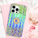 Monogram Modern Mermaid Glitter Green Blue iPhone 15 Pro Max Case<br><div class="desc">Monogram Modern Mermaid Glitter Green Blue iPhone 15 Pro Max Case Phone Case features a mermaid pattern in green and blue with gold glitter and personalised with your custom monogram in the centre. Perfect gift for her for Christmas, birthday, Mother's Day and more whether girlfriend, sister, mother, friends. Created by...</div>