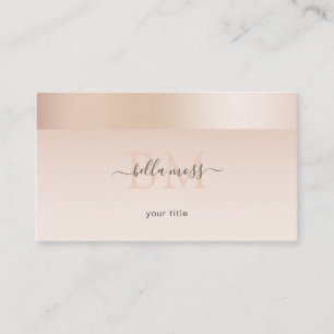 Monogram Modern Minimal beige Business Card