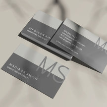 Monogram Modern Minimal Grey Professional