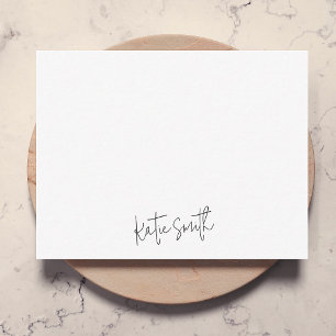 Monogram Modern Minimal Handwritten Script Card
