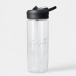 Monogram Modern Minimal Handwritten Script Water Bottle<br><div class="desc">A handwritten monogram design in an elegant style in black informal casual script typography. The text can easily be customised for a design as unique as you are!</div>