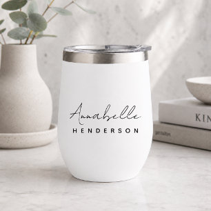 Monogram Modern Minimalist Clean Simple White