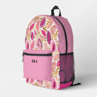Monogram Modern Pink Gold Cute Girls School