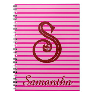 Monogram Modern Preppy Back-To-School Notebook