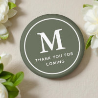 Monogram Modern Simple Chic Thank You For Coming