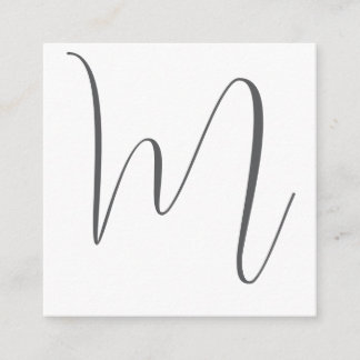 Monogram Modern Simple Minimalist Plain Enclosure Card