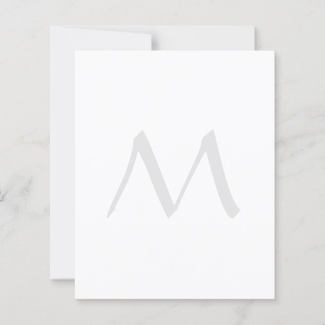 Monogram Modern Simple Minimalist Plain Paper  (Front)