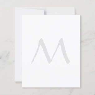 Monogram Modern Simple Minimalist Plain Paper