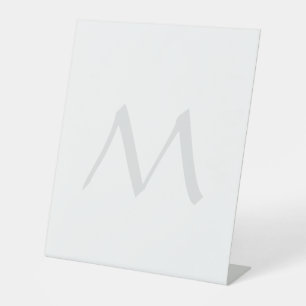 Monogram Modern Simple Minimalist Plain Pedestal Sign