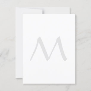 Monogram Modern Simple Minimalist Plain Postcard